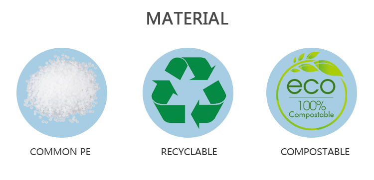 biodegradable eco friendly flat t shirt packing bag