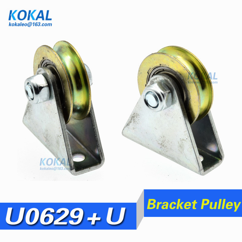 [U0629+ZJ]1pcs/lot non-standard U/V grooved DIY house room window guide bearing 626 606 696 triangular bracket pulley wheels