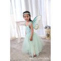 2020 New Kids Carnival Clothing Girls Green Fairy Cosplay Princess Dress Children Halloween Party Role Play Costume