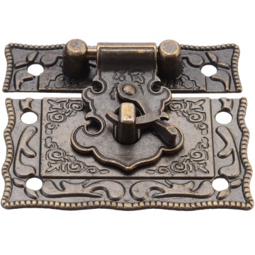 1PC 51*42mm Antique Jewelry Wooden Box Decorative Latch Toggle Lock For Cabinet Drawer Cupboard Hardware Hasps