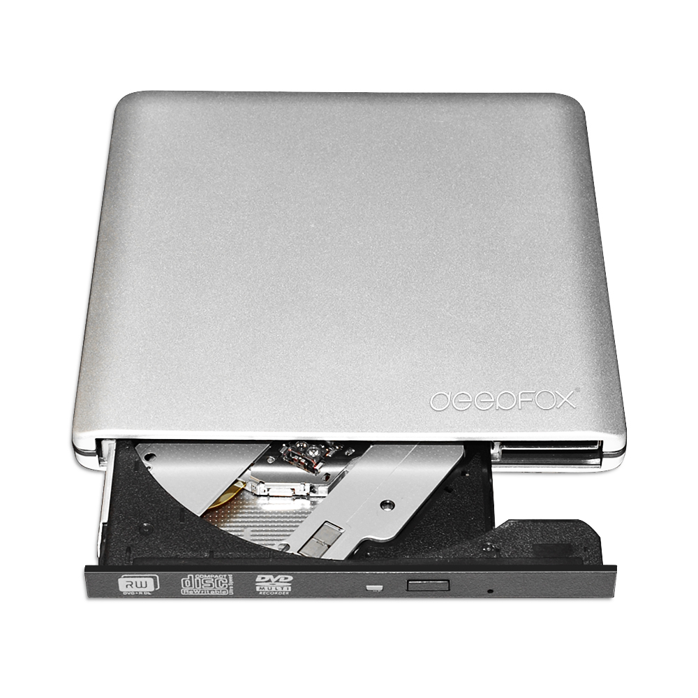 Deepfox Aluminium Type C Blu-Ray Drive Bluray Burner BD-RE CD/DVD RW Writer Play USB 3.1 Blu-ray Disc For Laptop Notebook