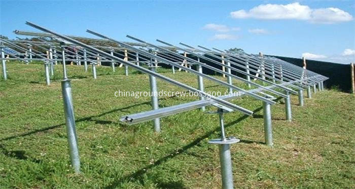 photovoltaic stents ground screw foundation