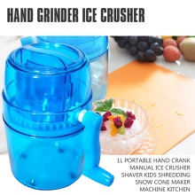 Hot sale 1L Portable Hand Crank Manual Ice Crusher Shaver Kids Shredding Snow Cone Maker Machine Kitchen