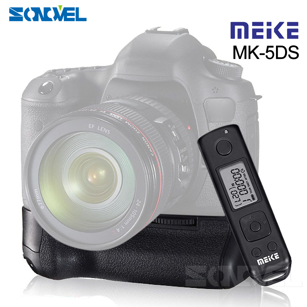 MEIKE MK-5DS R 2.4G Wireless Replacement Vertical Battery Grip Holder for Canon 5D Mark III / 5DS / 5DS R Cameras AS BG-E11