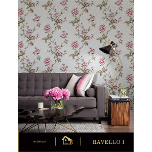 Flower pattern PVC wallpaper