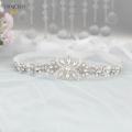 TOPQUEEN S410 Rhinestones Wedding Belt Sash Silver Diamond Crystal Bridal Belt For Wedding Gown Wedding Decoration Girdles