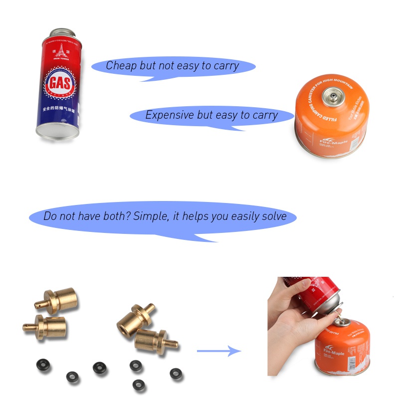 Camping Gas Refill Adapter Long filling flat accessories Cylinder Gas Tank Gas connection Accessories