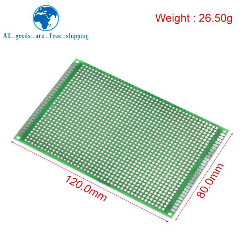 8x12cm 80x120 mm Double Side Prototype PCB Universal Printed Circuit Board Protoboard For Arduino