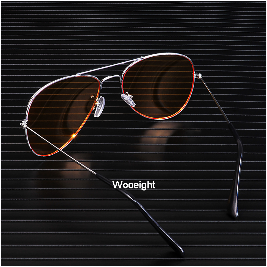 Wooeight Car Day Night Vision Goggles Sunglasses Yellow Anti-glaring Decoration Alloy Frame Universal Driver Glasses