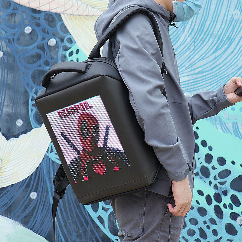 LED Backpack With Screen HD LED Backpack Dynamic Advertising Backpack Outdoor City Walking Billboard Bags Letrero Led