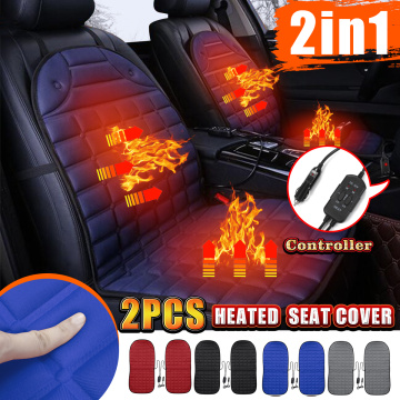 12V Cotton Car Double Seat Heated Cushion Seat Warmer Winter Household Cover Electric Heating Mat Winter Warmer Cars Seat Heater