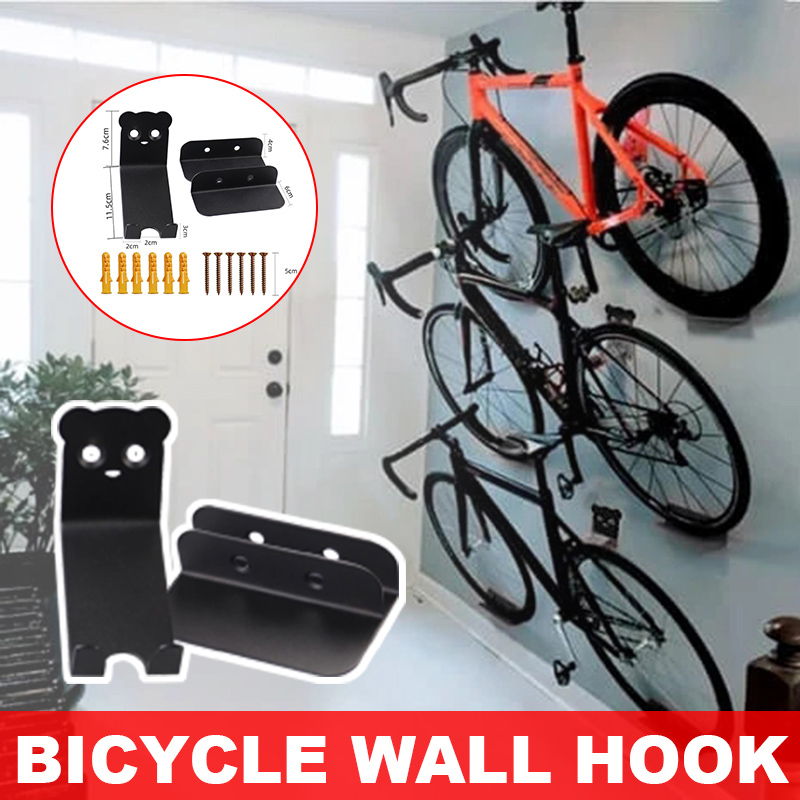 2020 Bicycle Wall Metal Bracket Hook Road Mountain Bike Wall Hanging Bicycle Rack Holder X85