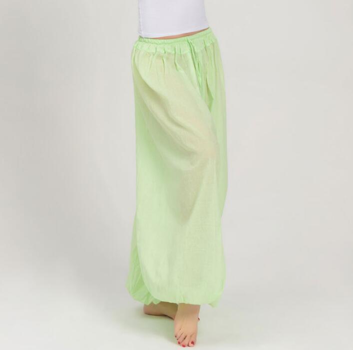 India Traditional Woman Cotton Pants Ethnic Style Performance Bottoms Dance Loose Pants