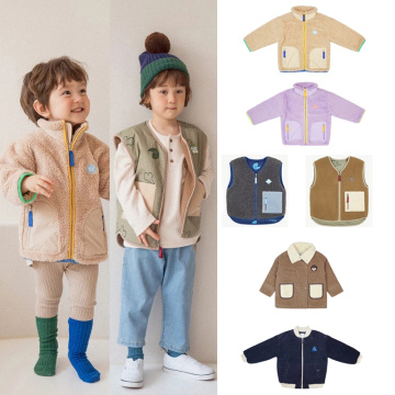 Kids Velvet Jacket 2020 New Winter PS Brand Boys Fur Coats Girls Cute Corduroy Coat Baby Clothes Cartoon Fashion Thick Outwear