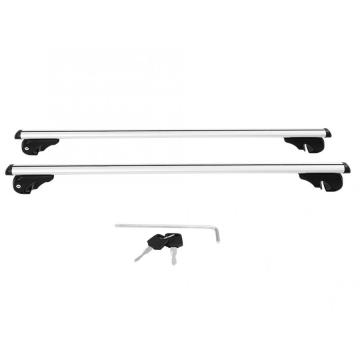 1 Pair Universal 120cm / 47.24in Car Roof Rack Cross Bar Lockable Rail Luggage Carrier Car Accessories