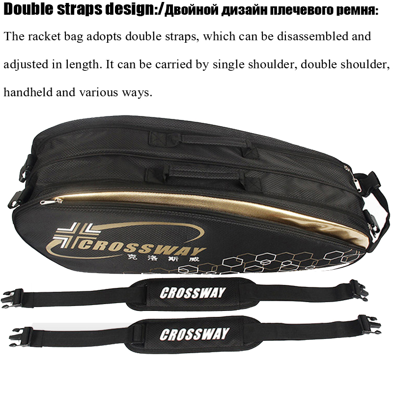 Professional 6-12 Pcs Racket Tennis Bag Large Badminton Backpack Accessories Racquet Sports Pack for 42 Shoes Stroage