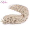 Sallyhair Dreadlocks 12Strands/pack 20inch 100gram Synthetic Braiding Hair Extensions Crochet Braids Hair White Blonde Grey