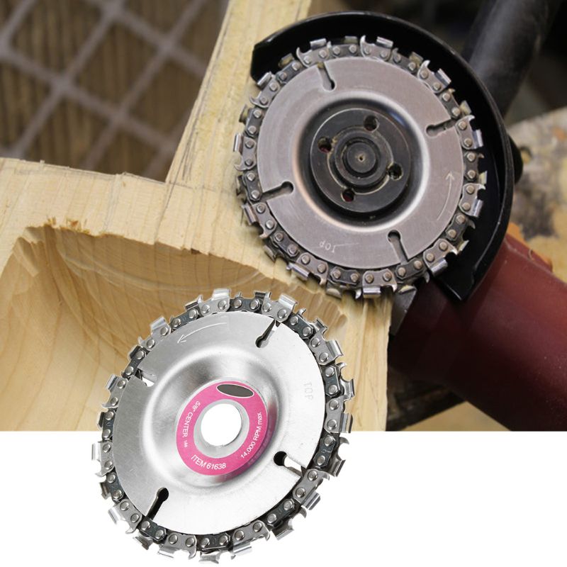 4 Inch Grinder Disc and Chain 22 Tooth Fine Abrasive Cut Chain For 100/115 Angle Grinder New Drop Ship