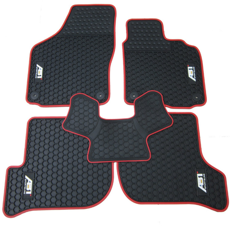 Custom Rubber Car Floor Mats for Volkswagen Golf Scirocco R 6 RHD Right Hand Drive with TSI ABT R Logo Waterproof Durable Carpet