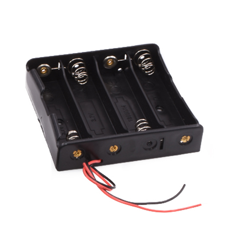 4 Pieces Li-ion 18650 Battery Holder Box Case with wire