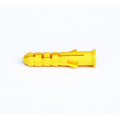 Ribbed Plastic Anchor Wall Plastic Expansion Pipe Tube Wall Plugs Yellow High Quality Wholesale 500pcs 6x30mm