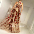 New Elegant Woman Evening Gown Plus size slim printed long evening dress Suitable for Formal Parties