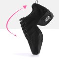Women New PU Soft Outsole Sneakers Comfortable Dance Shoes Breath Woven Mesh Modern Jazz Sports Feature Dance Sneakers