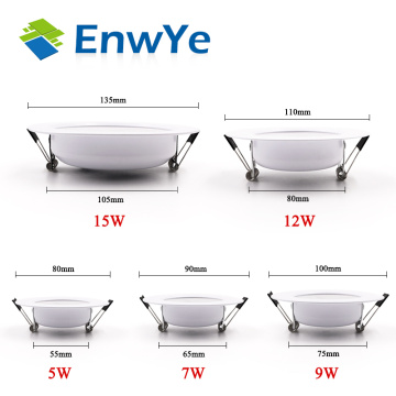 EnwYe LED Downlight Ceiling 5W 7W 9W 12W 15W Warm white/cold white led light AC 220V 230V 240V