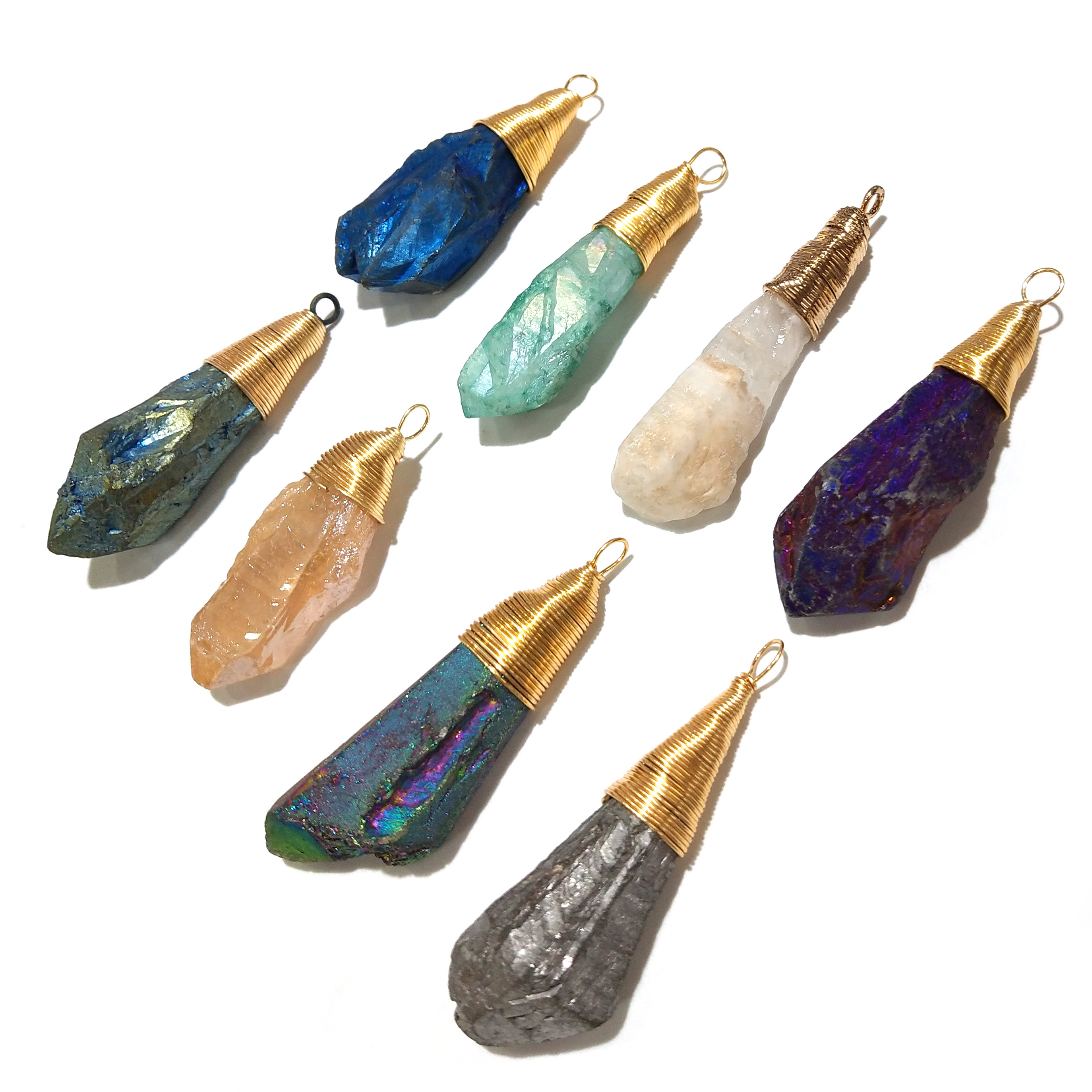 Natural Stone Pendants Irregular Crystal Pendants Fashion Jewelry DIY Necklace Accessories for Jewelry Making Supplies 58x20mm