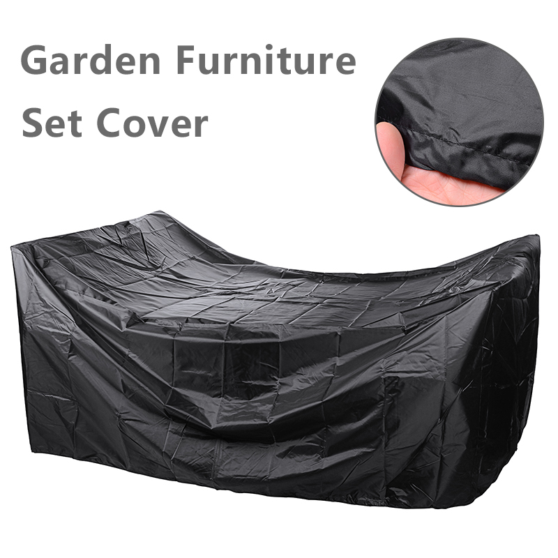 180*120*74cm Outdoor Garden Protective Cover Waterproof Furniture Cover Seat Table Black Dustproof Cover Mayitr