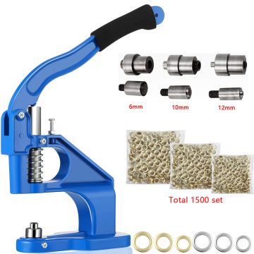 Grommet Eyelet Machine Punch Manual Installation Tool Hand Press Sew Pressing Clamp Machine DIY Manual Snap Eyelet Press Craft