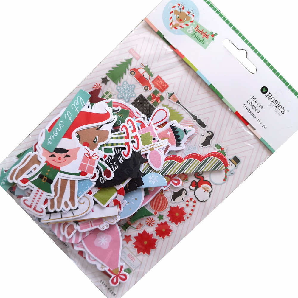 CRZCrafter Christmas Paper Die Cuts Embellishments Scrapbooking Diary Photo Albums Decorative Cute Stationery Crafts Gift Labels