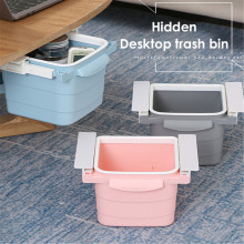 Invisible Push-Pull Retractable Trash Can Drawer Storage Box Office Household Table Under Table Garbage Bin Portable Waste Bins