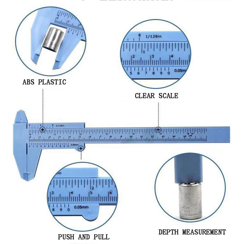 Plastic caliper 0-150mm dual scale mini wenwan vernier caliper wenwan measurement woodworking caliper measurement tool