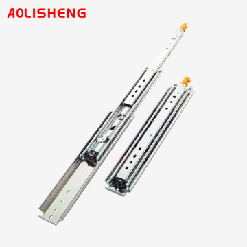 Locking Heavy Duty Drawer Slide Rail With 76mm Width Solid Ball Bearing