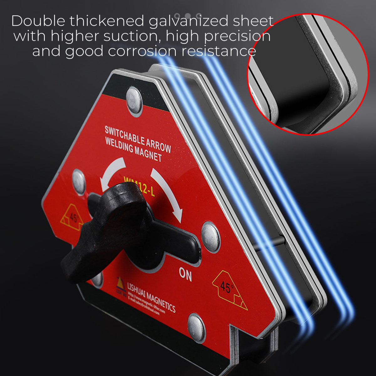 Multi-angle Welding Holder Positioner Switchable Welding Arrow Magnet For Metal Holding 45/90/135 Degree Magnetic Clamp