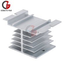 Aluminum Heat Sink for Solid State Relay Single Phase SSR Aluminium Alloy Dissipation Radiator for 10A-40A Relay