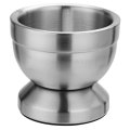 Double Stainless Steel Metal Mortar Salt And Pestle Pedestal Bowl Garlic Press Pot Herb Mills Pepper Spice Grinder Pot