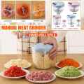 Warmtoo Multifunction High Speedy Pull String Meat Grinder Vegetable Mincer Fruits Nuts Onion Food Chopper Juicer Blender