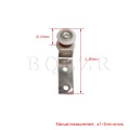 BQLZR 2.55x0.74inch Bend Pipe Metal Bearing Pulley Block with Two Plastic Wheel for Sliding Door Window Cabinet Pack of 10