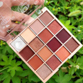 16 Colors Glitter Eyeshadow Palette Natural Makeup Eyeshadow Bright Warm Eye Makeup Glam Eyeshadow Base Nude Eyeshadow Set