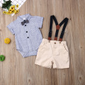 2020 Summer Clothes New 2PCS Newborn Baby Boy Gentleman Shirt Tops+Pants Shorts Clothes Outfits Set 0-24M