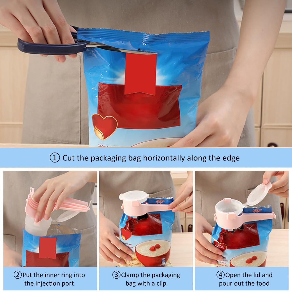 4Pcs Bag Sealing Clips Keep Fresh Food Storage Multifunctional Moisture-proof Plastic Cap Sealer Clip For Candy Potato Chips Bag
