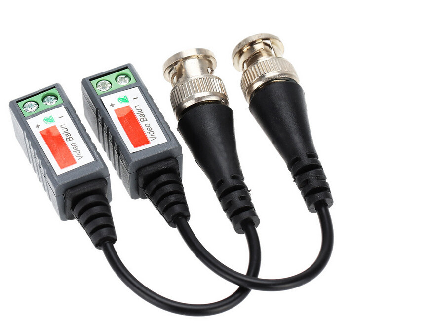 10pcs ABS Plastic CCTV Video Balun CCTV Accessories Passive Transceivers 2000ft Distance UTP Balun BNC Cable CAT5 Cable