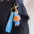 Cartoon Kakao Action Figures Keychains Creative Rubber Key Chain Lovers Bag Pendant Children's Favorite Small Gift Key Ring