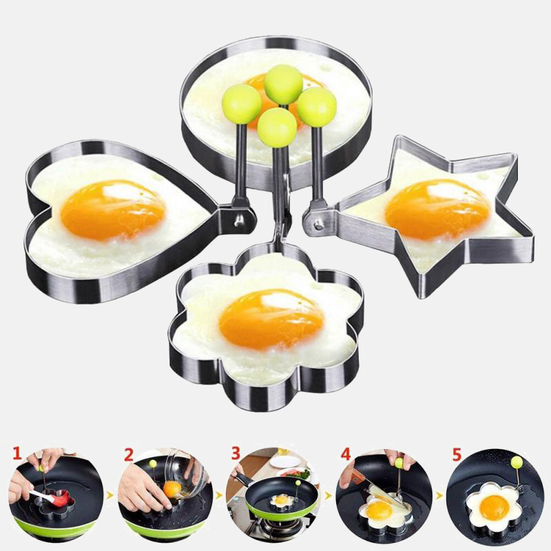 1pcs Creative Thick Stainless Steel Fried Egg Lovely Fried Egg Mold Fried Egg Mold Fried Egg Ring Egg Shaper Kitchen Product