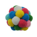 Cat Toy Ball Colorful Handmade Bells Bouncy Balls Built-In Catnip Interactive Ball Cat Toys Pet Supplies