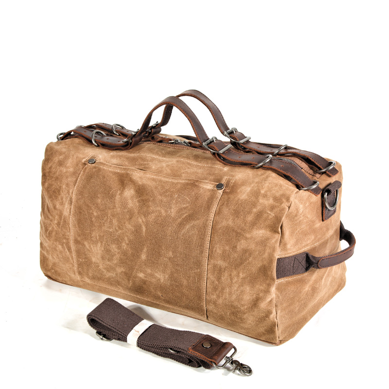 Gym Bag Men Duffel Retro Waxed Canvas Travel Bags Hand Luggage Bag Designer Weekend Bag Waterproof