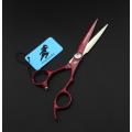 6 inch Cutting Thinning Styling Tool Hair Scissors Red crocodile handle Salon Hairdressing Shears Professional barber Scissors