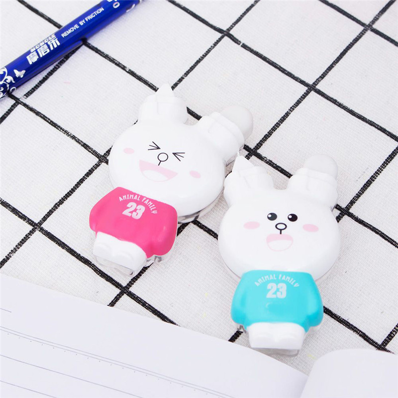 Hot Sale Stationery Correction Tape Cute Cartoon Rabbit Correction Tape Fix with Eraser School Office Supplies For Kids